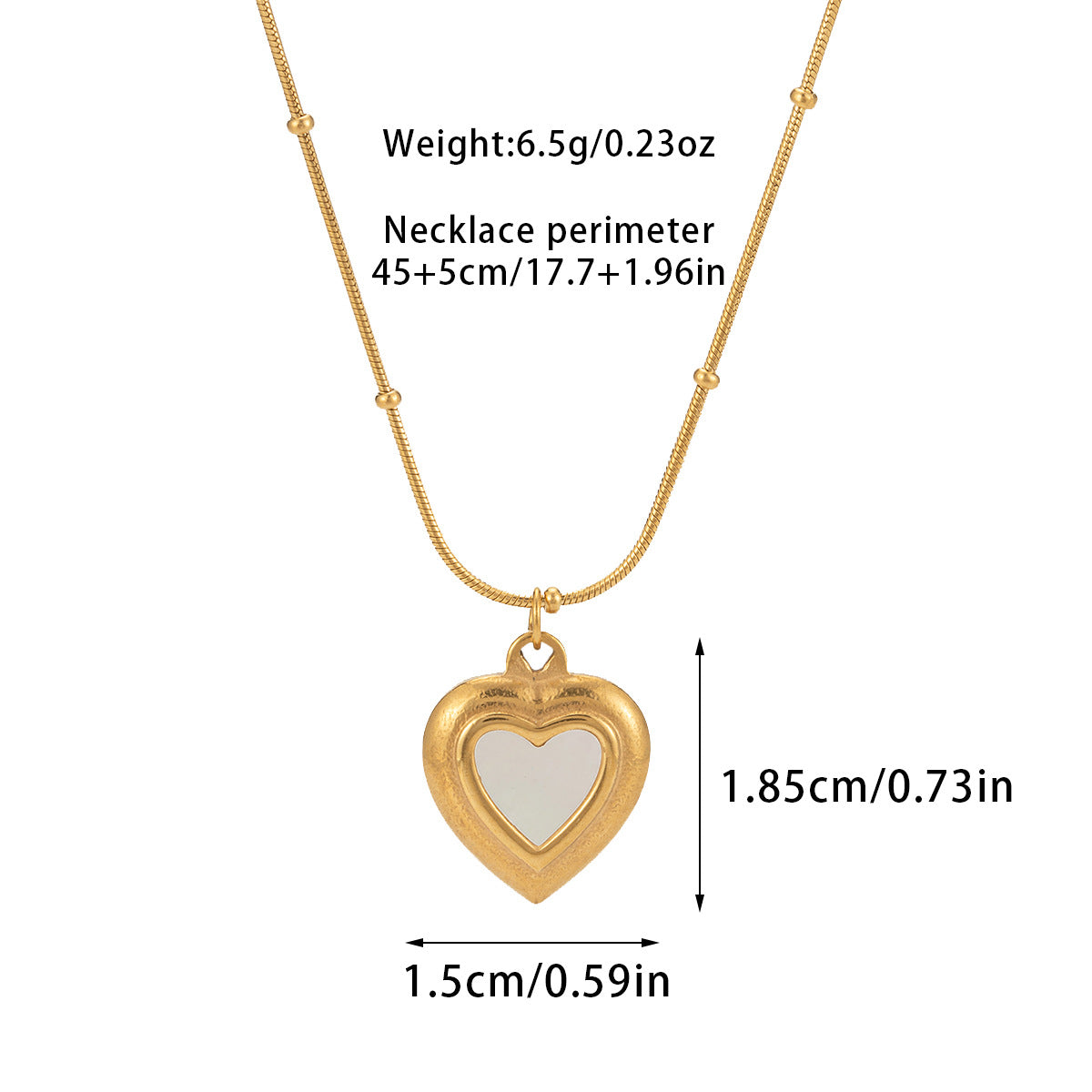 Wholesale 18k Gold Plated Necklace Titanium Steel Necklace Shell Necklace ACC-NE-Jind004