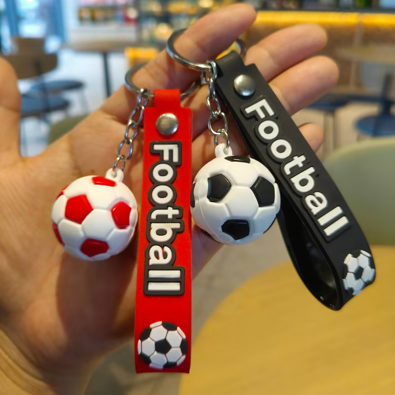 Wholesale 2026 World Cup Themed Car Keychain - Realistic Football 3D Pendant,  Cartoon PVC Trinket,  Boutique Resale