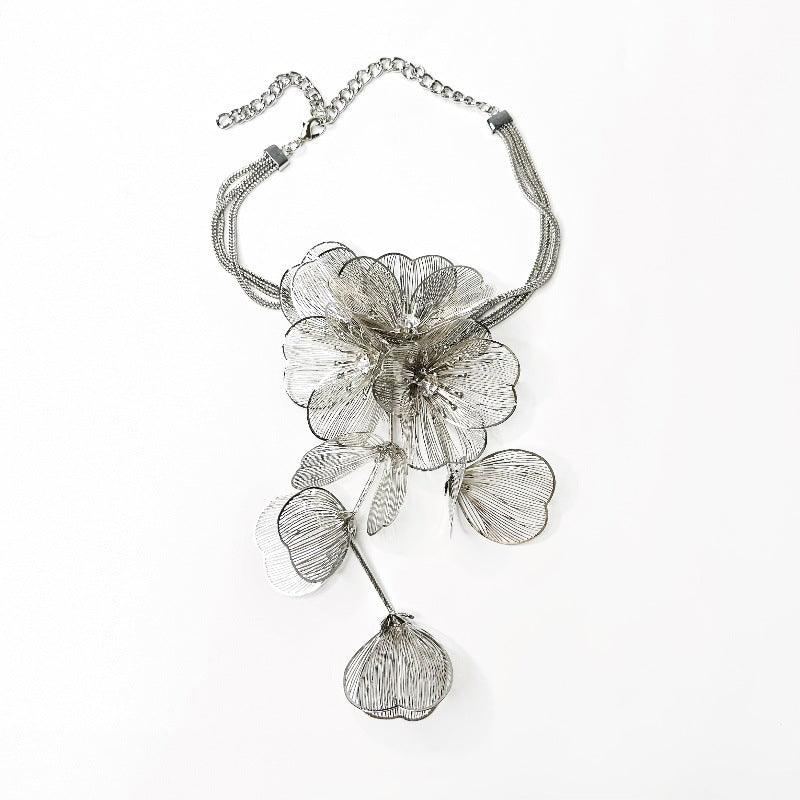 Wholesale  Flower Tassel Necklace