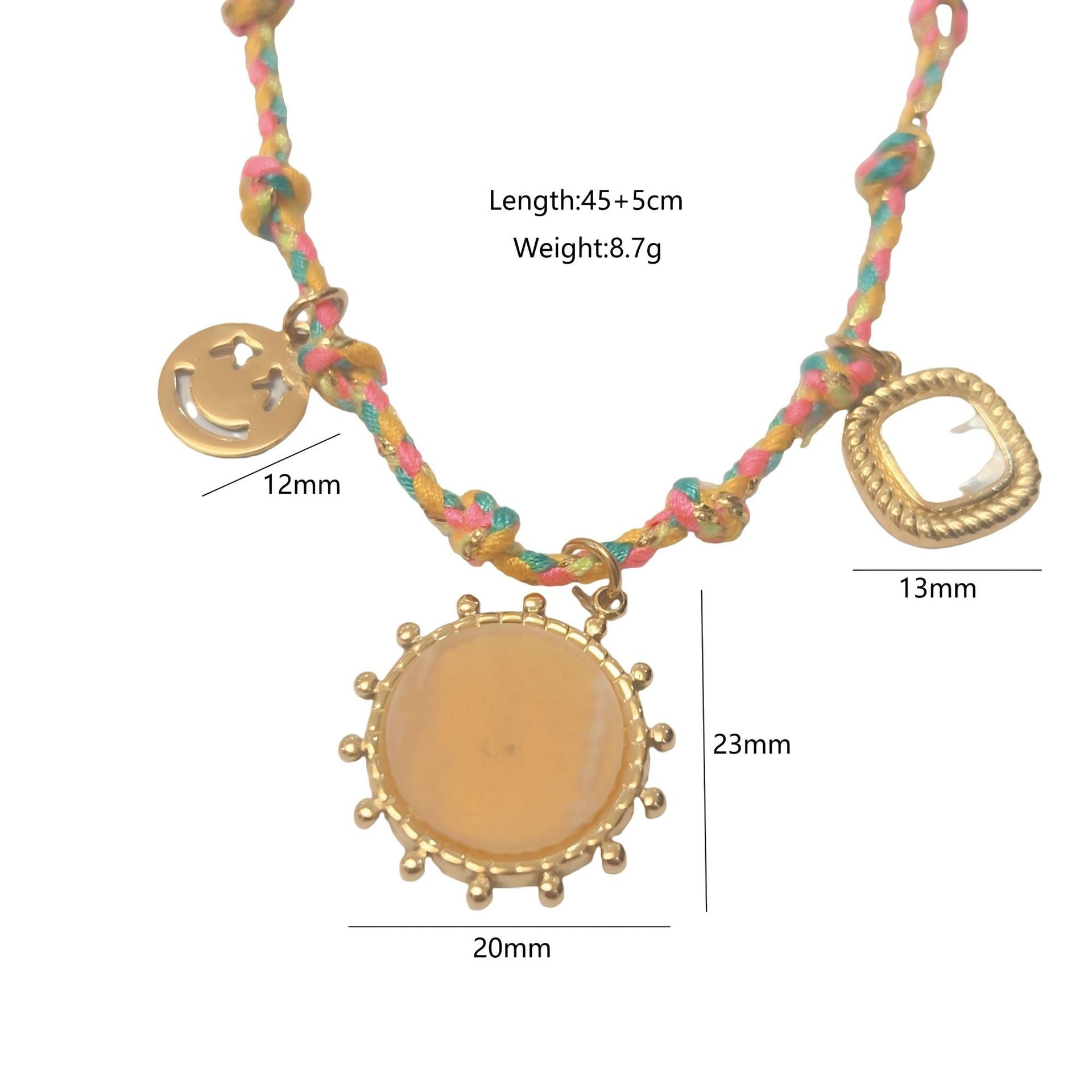 Wholesale Titanium Steel handmade color rope necklace