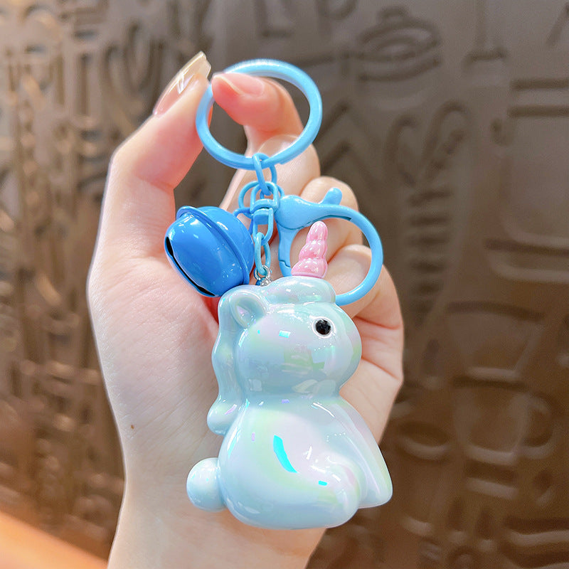 Wholesale Cartoon Electroplated Unicorn Keychains Acrylic Keychain Keychain Wallet ACC-KC-YanG004
