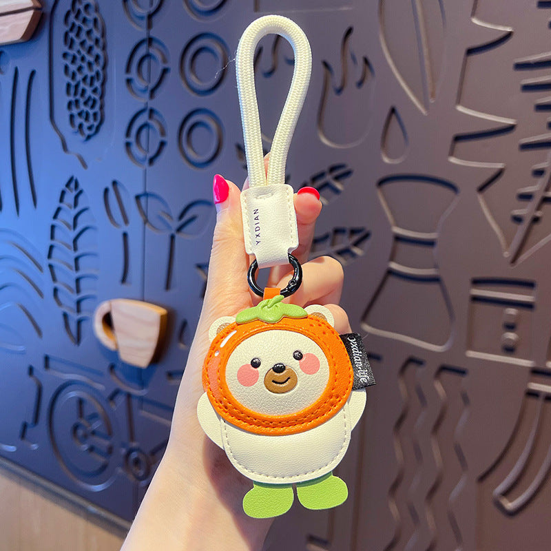Wholesale Boutique Leather Animal Keychain Cute Pendant For Car Keys Backpack Bag Charm