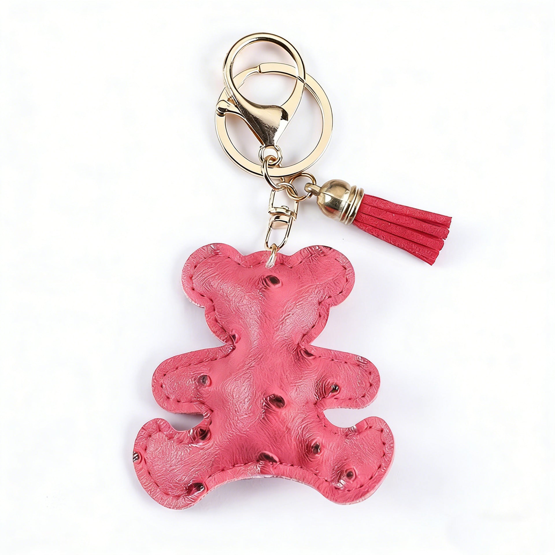 Wholesale  Cartoon Bear Accessories Leather Pattern Car Keychain