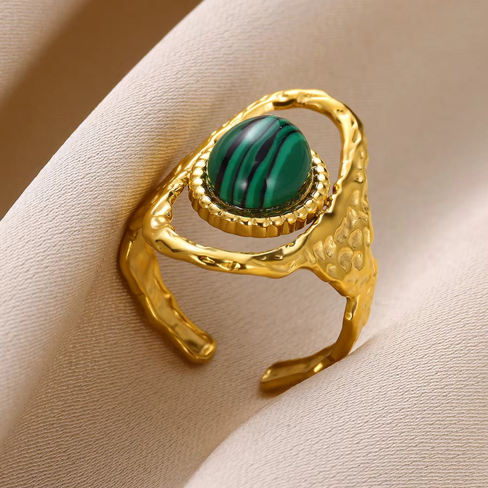 Wholesale Modern Geometric Shape Ring Stainless Steel with 18K Gold Plating Fashion Accessory for Everyday Wear