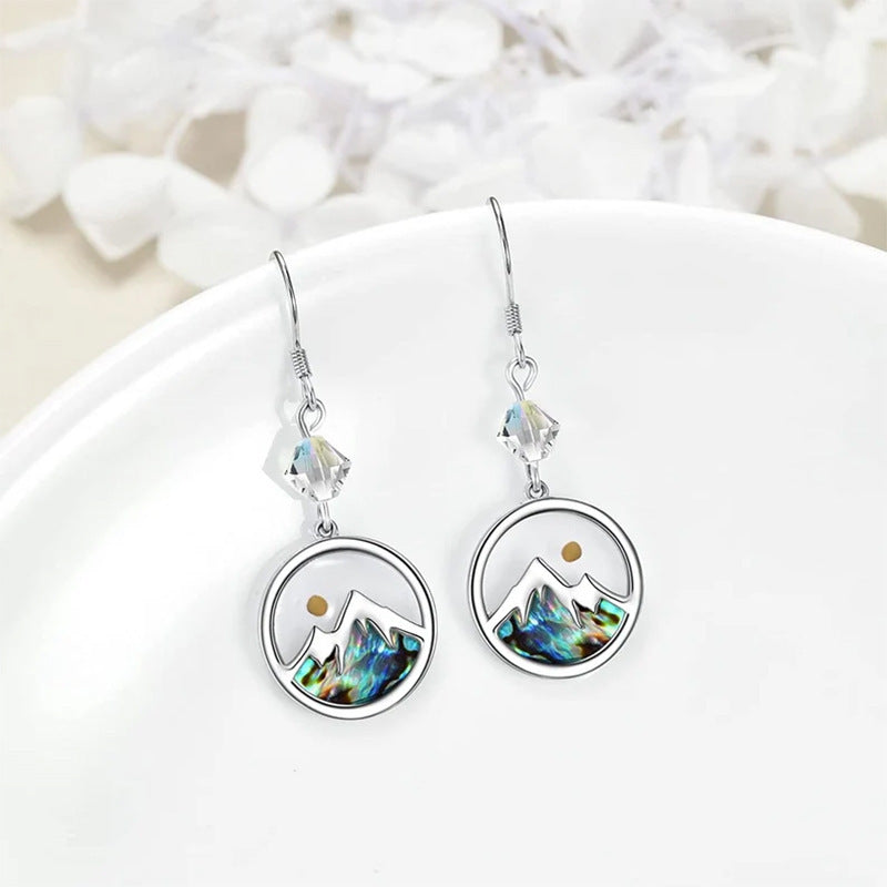 Wholesale Stainless Steel Simple Shell Mustard Seed Bracelet Earrings Necklace