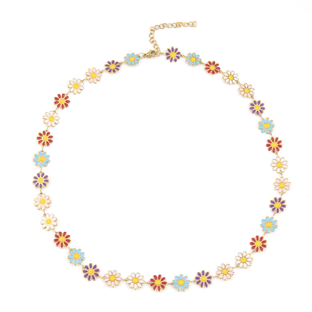 Wholesale Titanium Steel drip necklace  epoxy bracelet jewelry