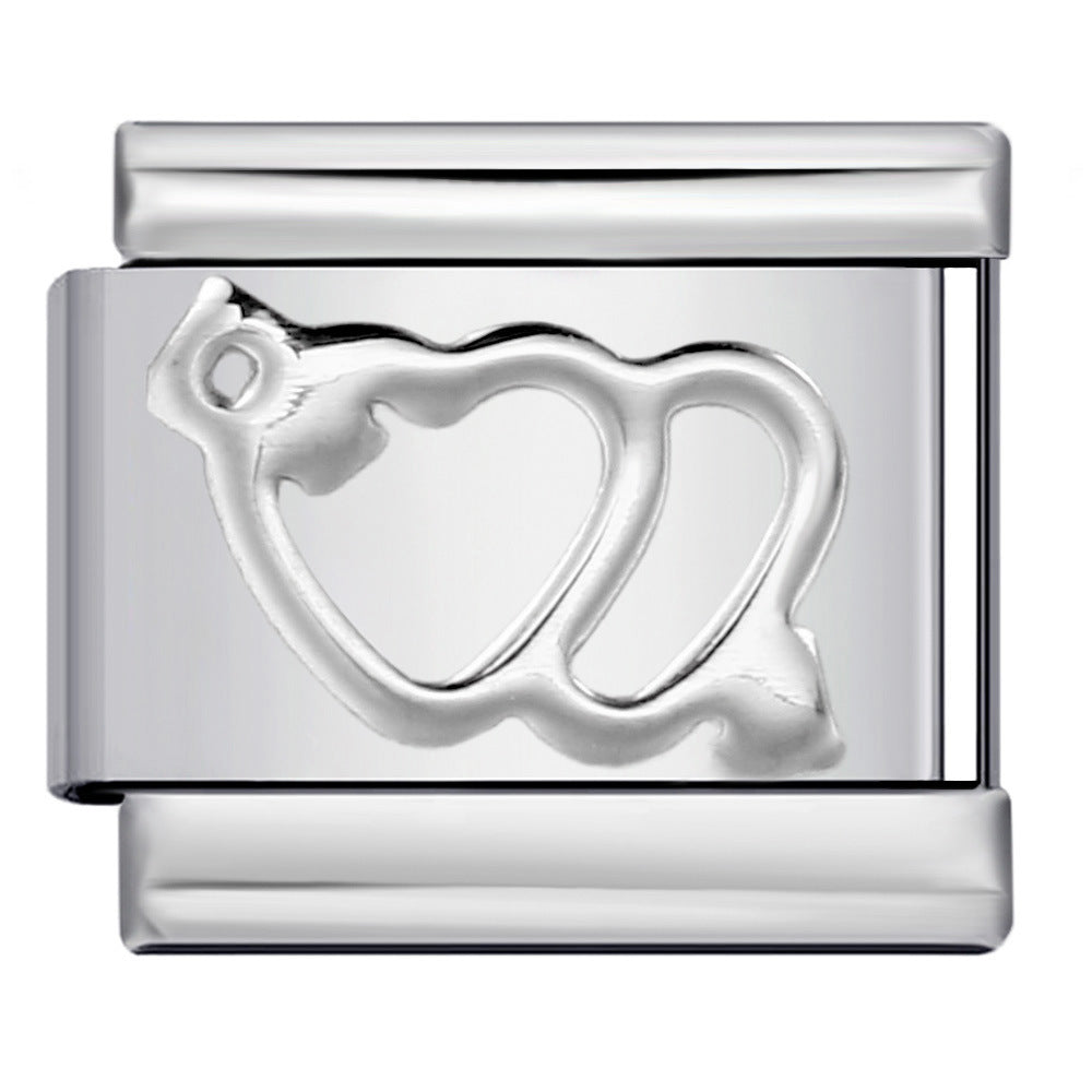 Wholesale Italian Charm Bracelet 9mm DIY Splicing Removable Gold and Silver Stainless Steel Composable Bracelet