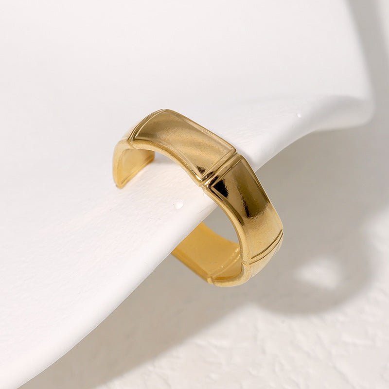 Wholesale Stainless Steel Rings Open 18K Gold Plated Rings ACC-RS-Manguo004