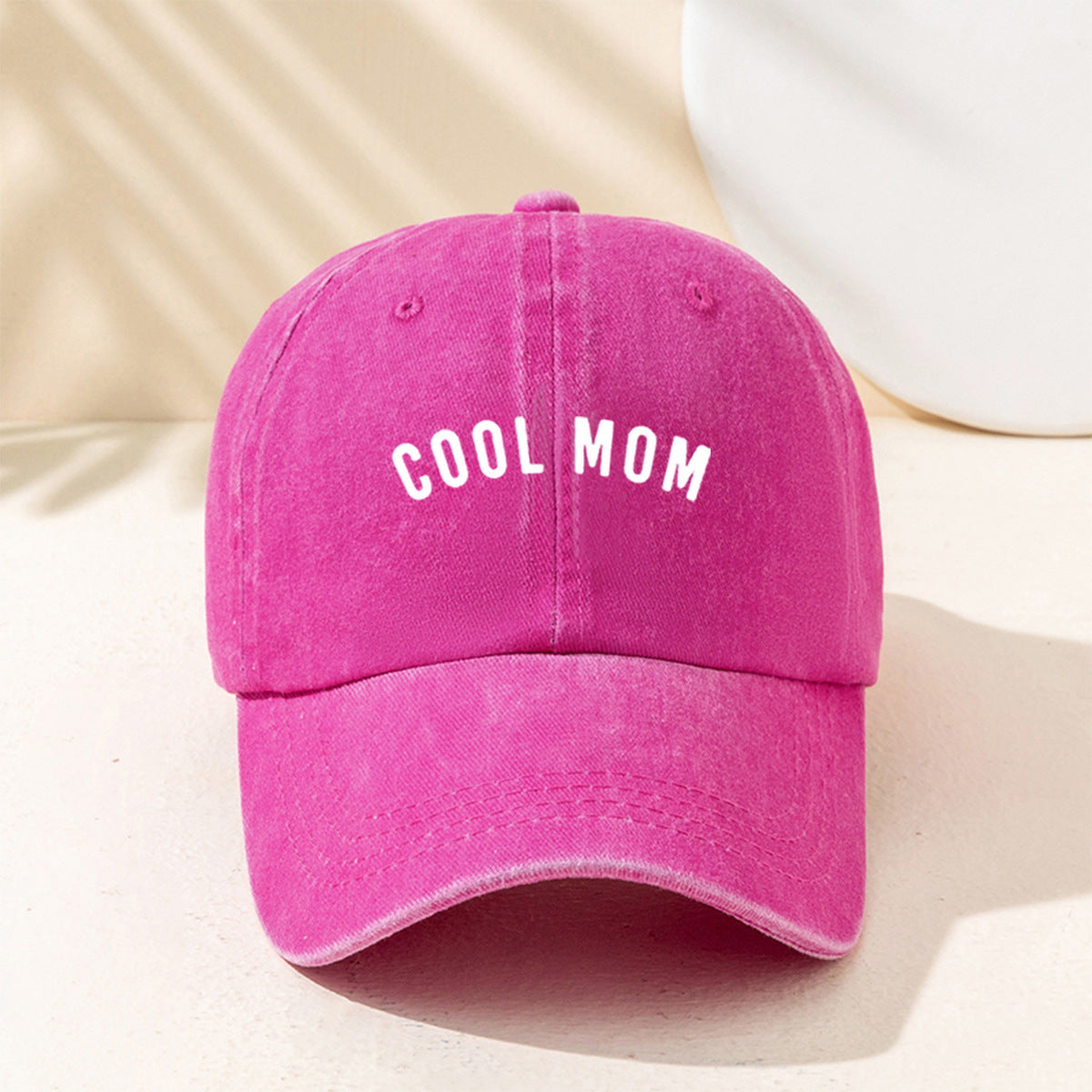 Wholesale Soft Top Solid Color COOL MOM Cotton Baseball Hat ACC-HT-TangQiu005