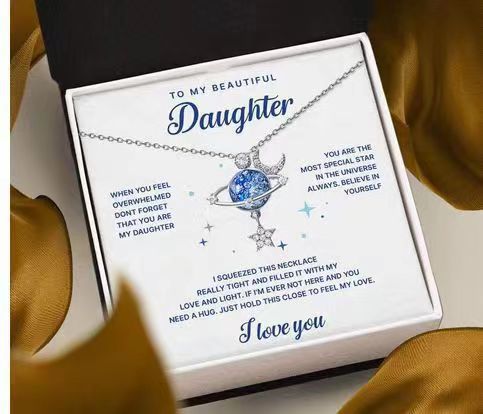 Wholesale space planet clavicle necklace