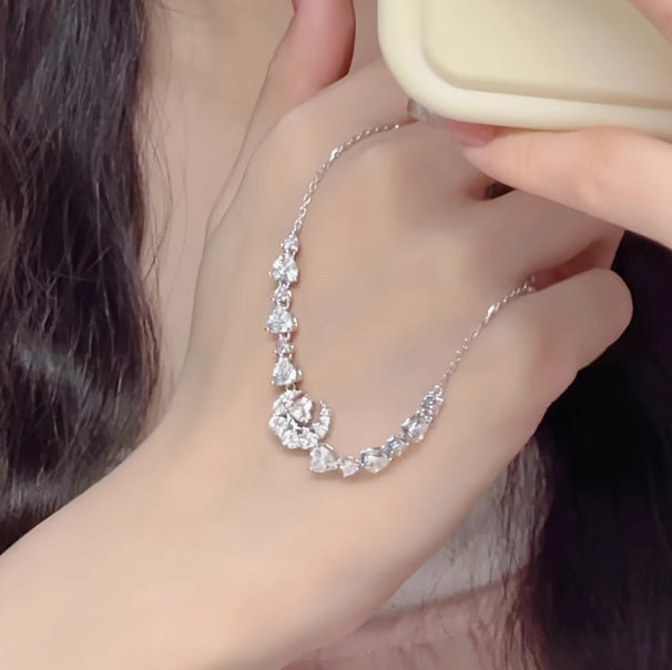 Wholesale  Electroplated Dreamy Bracelet with Heart and Moon Design