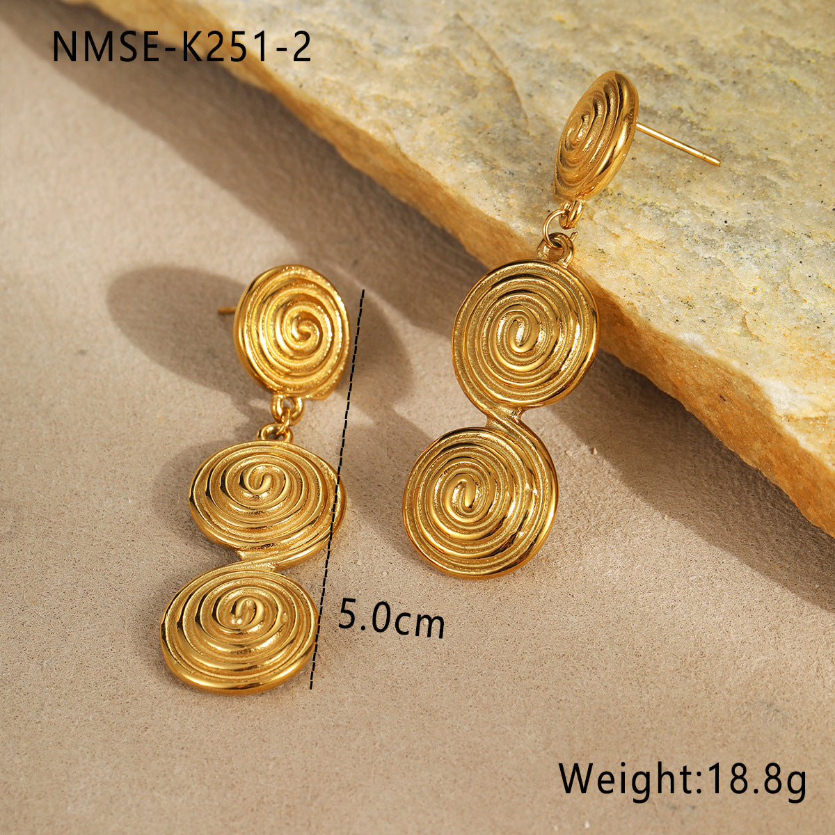 Wholesale  thread ring earrings stainless steel earrings