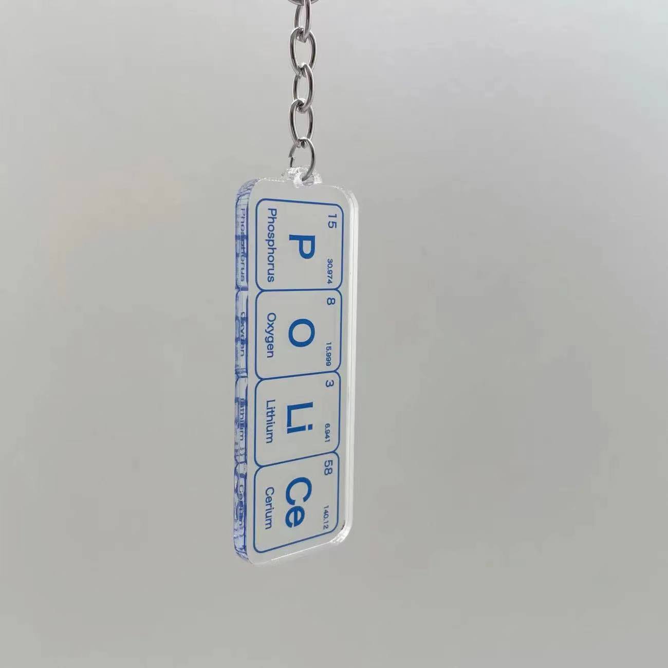 Wholesale chemical element acrylic keychains