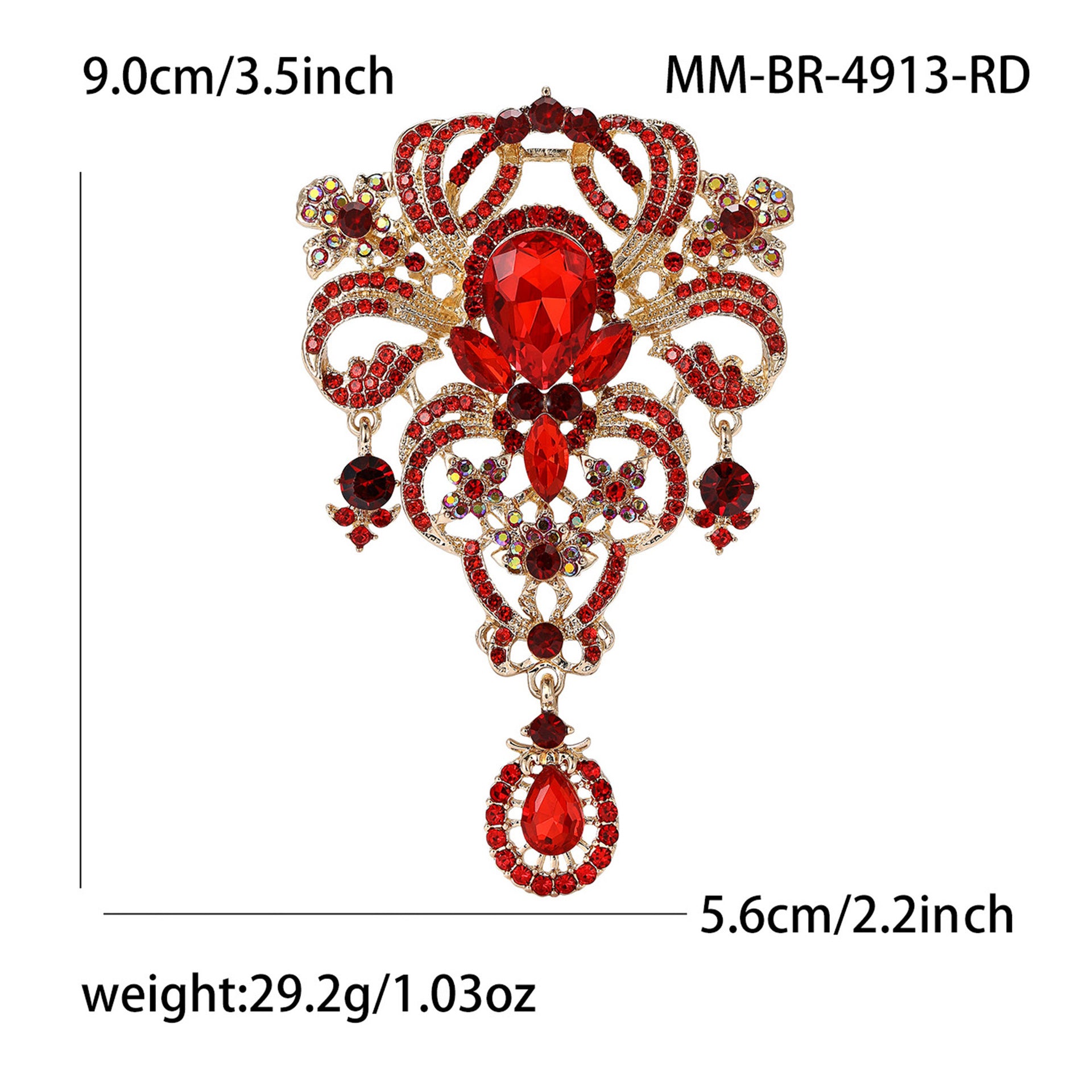 Wholesale Royal Palace Gold Alloy Brooch Pin With Glass Women S Fashion Jewelry Accessory Resale