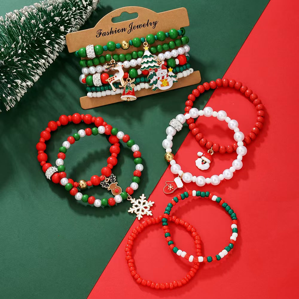 Wholesale Christmas  Bell Multi-layer Bracelet