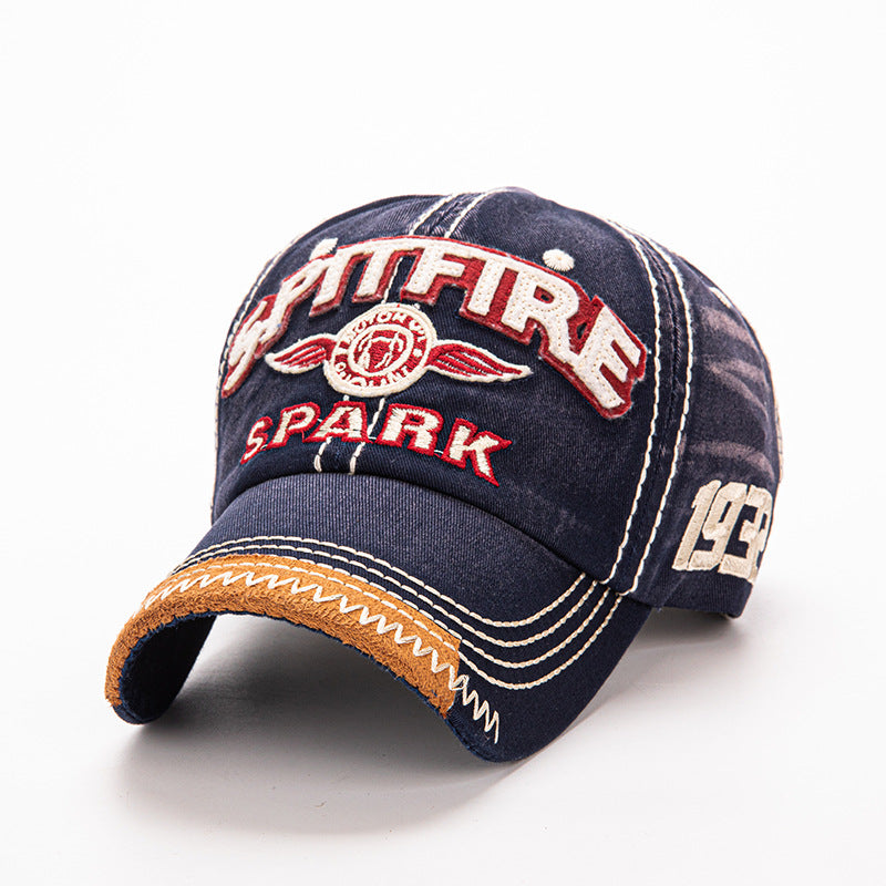Wholesale Washed patch letter embroidered baseball cap