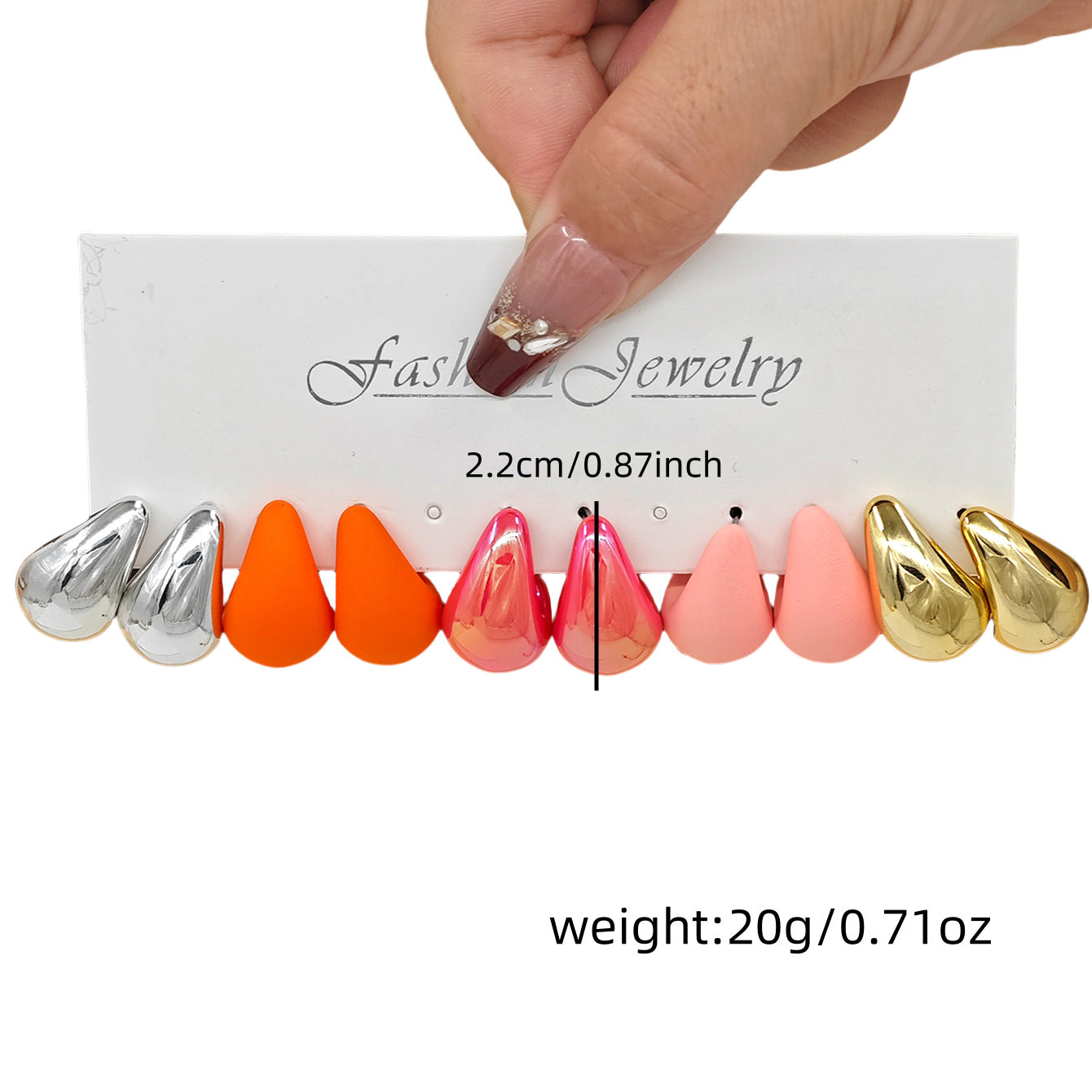 Wholesale Water Drop Resin Drop Earring Set - Chic Fashion Accessory for Gift Boutique Resale