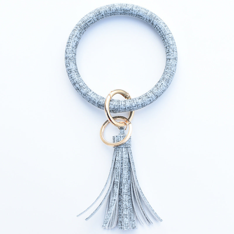 Wholesale Retro Geometric Leather Tassel Bracelet Keychain Chic Bag Charm And Jewelry Accessory For Wedding Gift