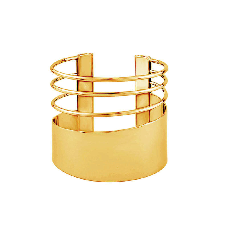 Wholesale  bracelet four-piece suit fashion exaggerated metal iron hollow bracelet