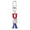 Wholesale Independence Day Elements Red White Blue Flag Alloy Keychain