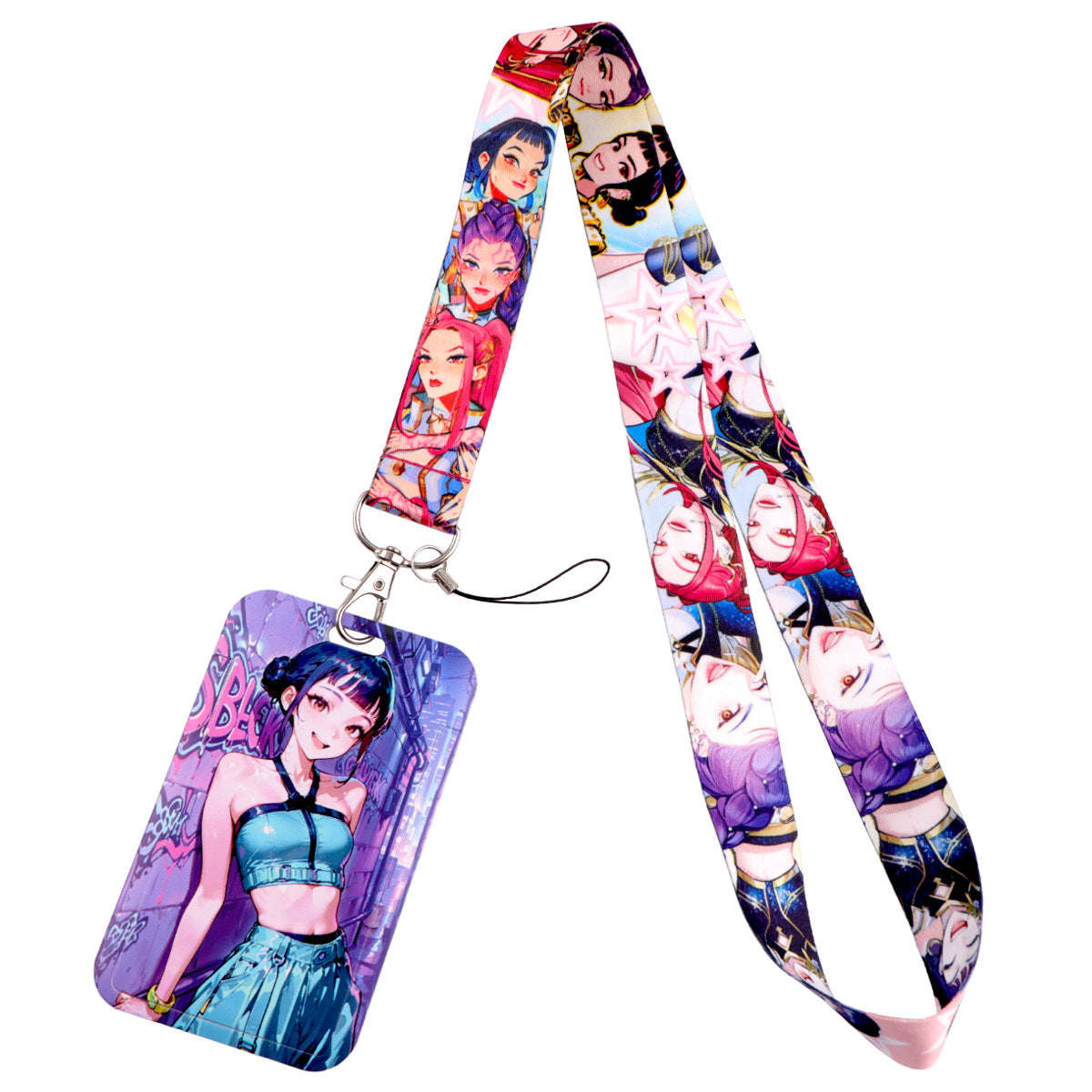 Wholesale K-POP  Phone Lanyard Blue Cat Card Holder ACCVIP