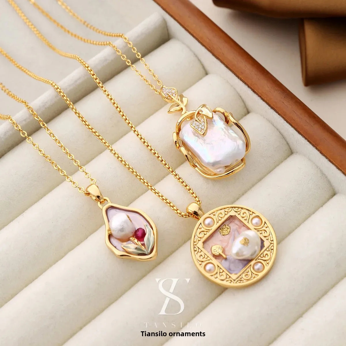 Wholesale Oil Painting Style Pendant Necklace