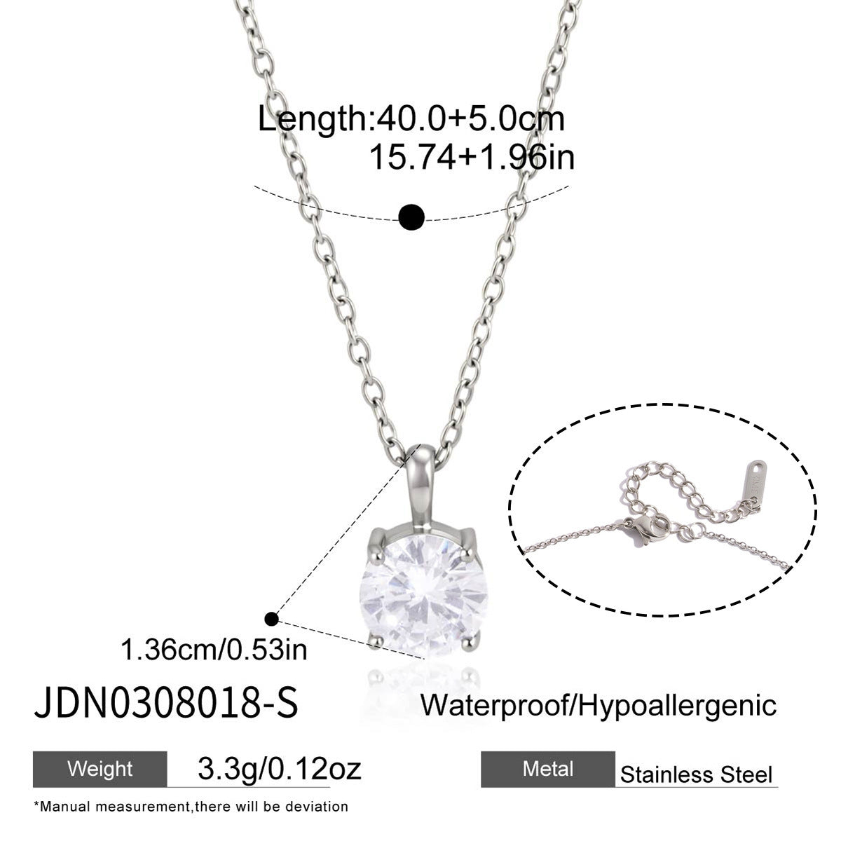 Wholesale Old Money Style Stainless Steel Zircon Clavicle Necklace Fashion Jewelry Accessory Gift