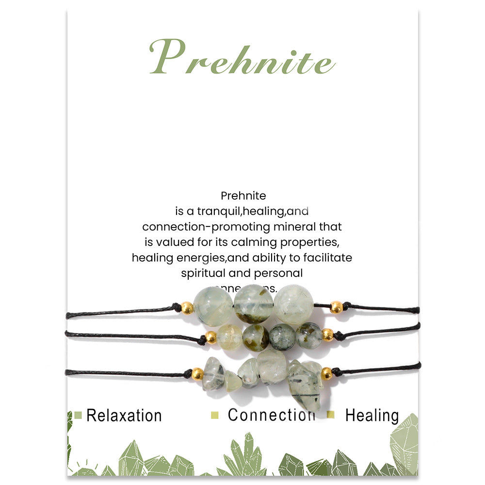 Wholesale Natural Stone Crystal Set Crushed Stone Beads Handmade Woven Bracelets ACC-BT-GEB010