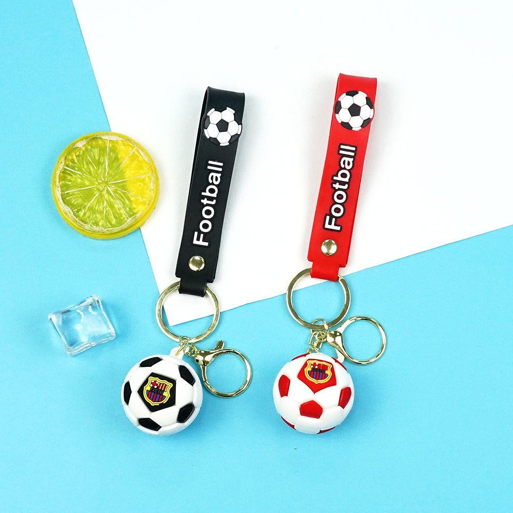 Wholesale Design Football Keychain PVC Material Car Key Accessory Bag Charm for Couples