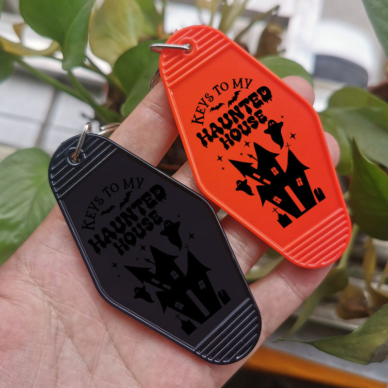 Wholesale Halloween Motel Haunted House Keychain ACC-KC-MeiXin011
