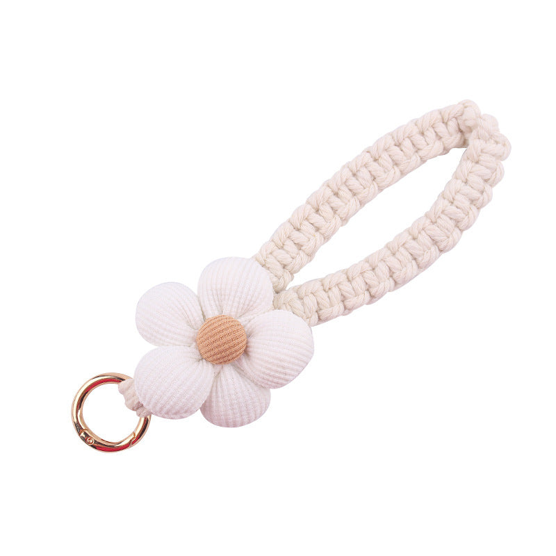 Wholesale Floral Cotton Hand-woven Lanyard Keychain ACC-KC-GuangTian085