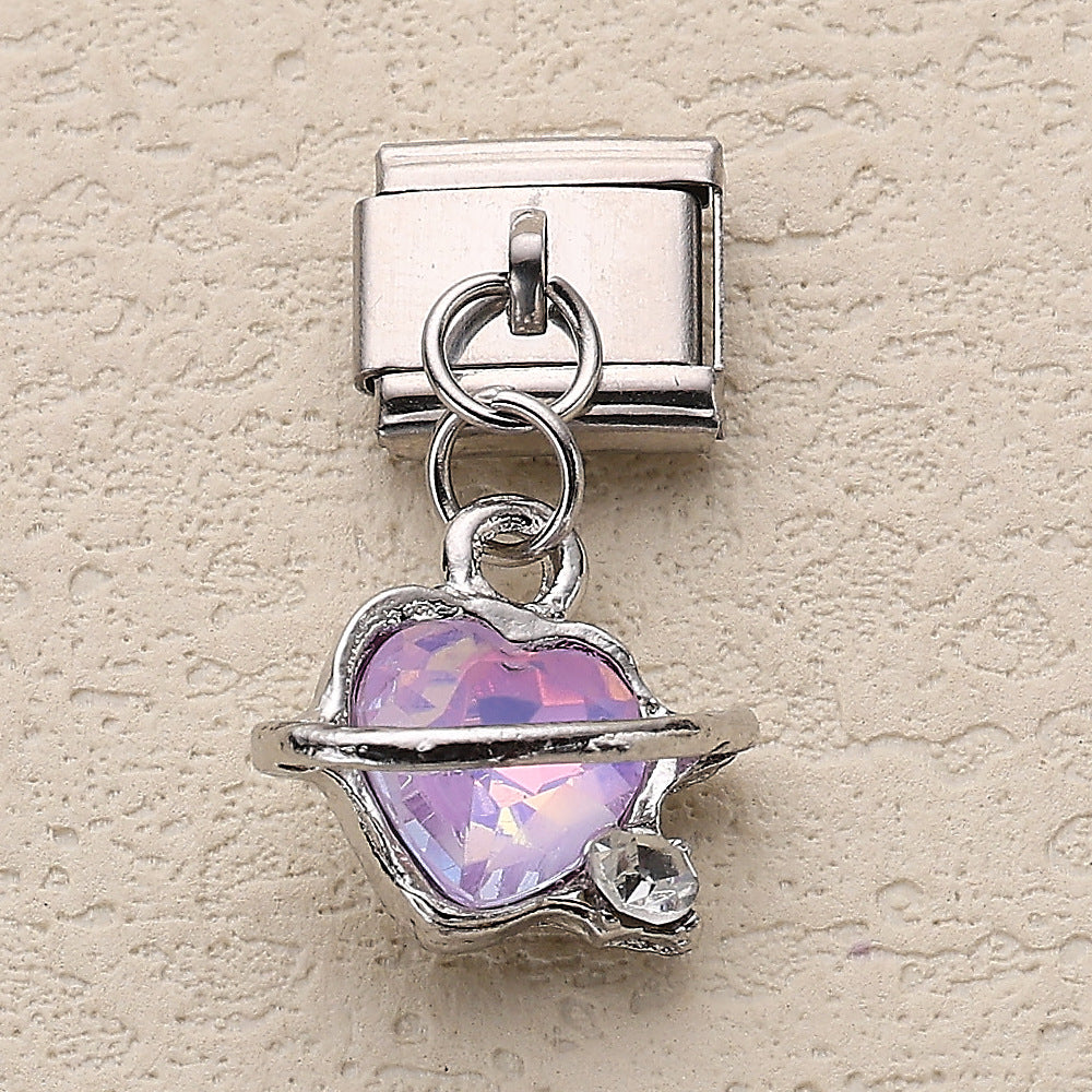 Wholesale 10pcs Italian Charm Bracelet 9mm DIY Splicing Colorful Fruits and Marine Life Series Stainless Steel Composable Bracelet