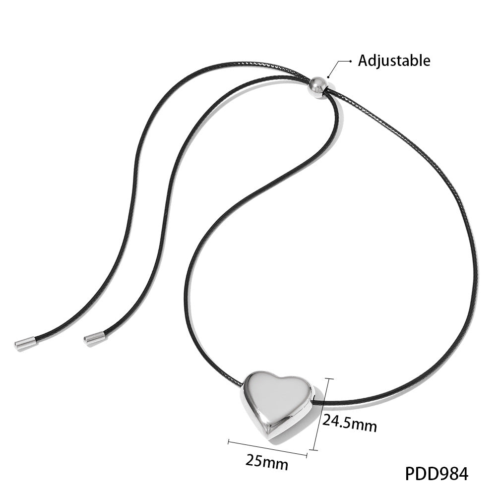 Wholesale stainless steel  simple style fashion exaggerated hollow five-pointed star Circle necklace