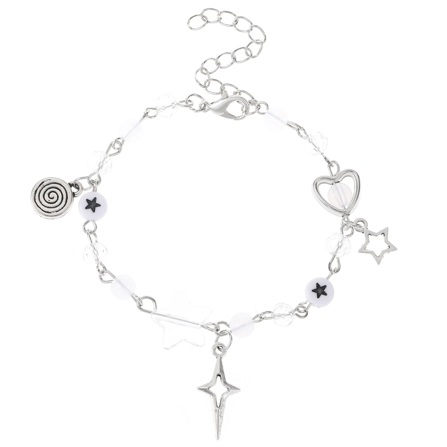 Wholesale Punk Hollow Five Pointed Star Bracelet Heart Shape Bracelet ACC-BT-MY008