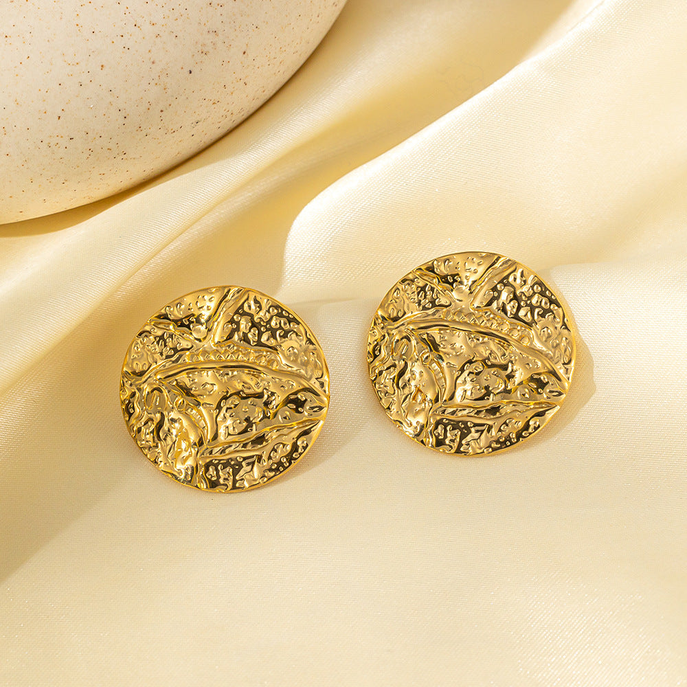 Wholesale 18K Gold Stainless Steel Earrings ACC-ES-QiYun005