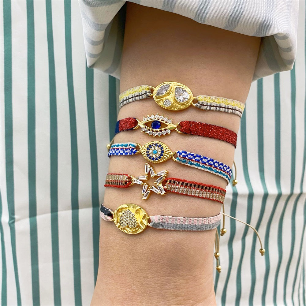 Wholesale micro-embellished Nepalese ethnic style retro hand rope bracelet ACC-BT-Qiqi002