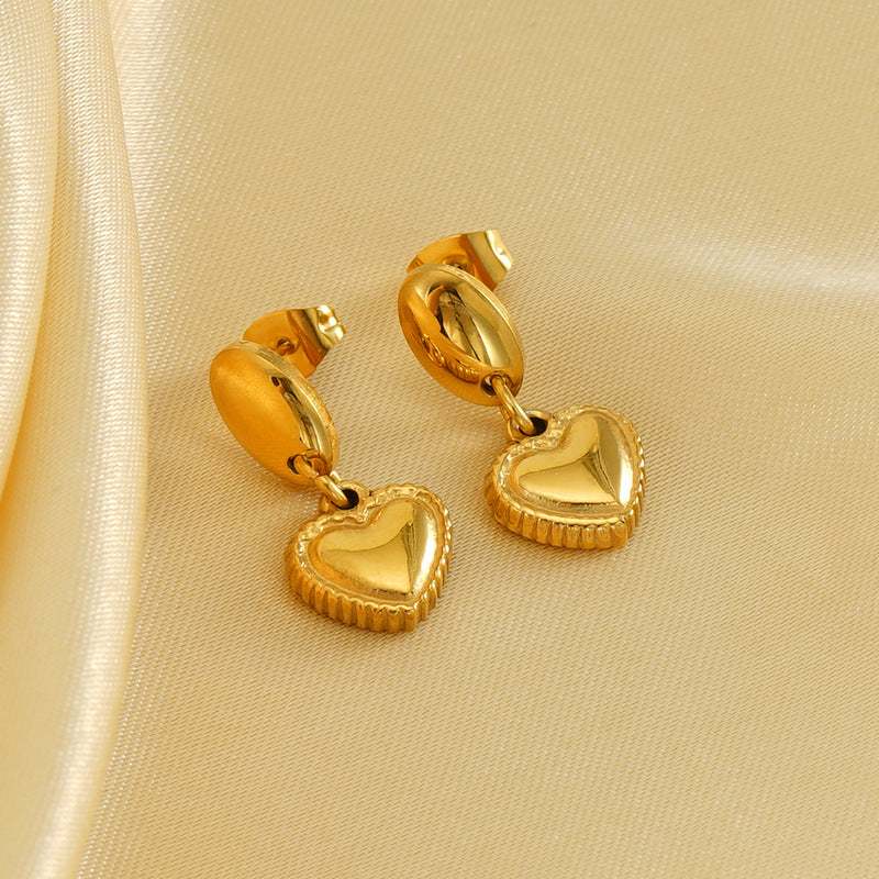 Wholesale  love earrings 18K gold stainless steel  earrings