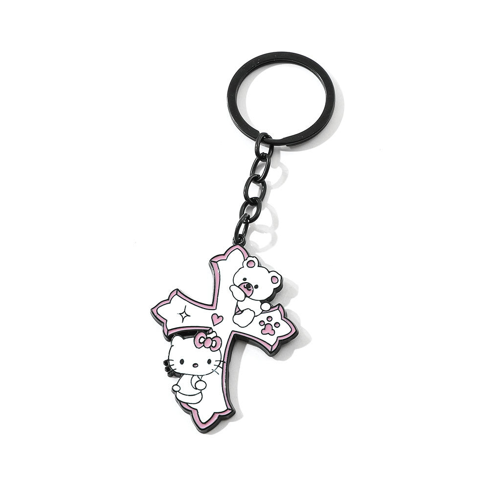 Wholesale Cute KT Cat Keychain Creative Car Keychain ACCVIP