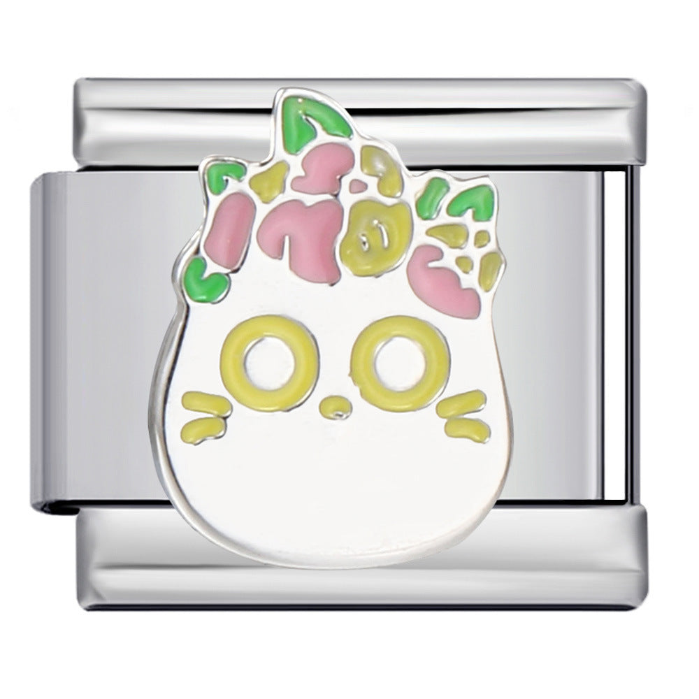 Bracelet de charme italien 5pcs 5pcs 9 mm BRACET DE CARTOONES ANIMALES CARTOONS ANIMAL