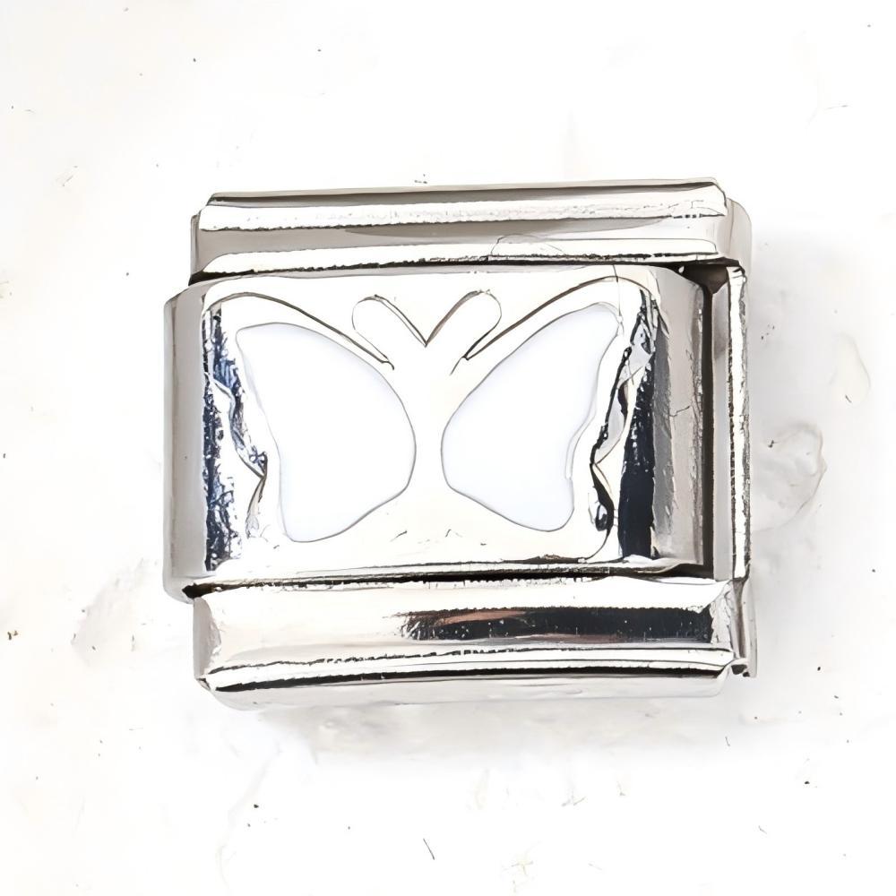 Wholesale 10pcs Italian Charm Bracelet 9mm DIY Splicing Butterfly Heart Stainless Steel Composable Bracelet