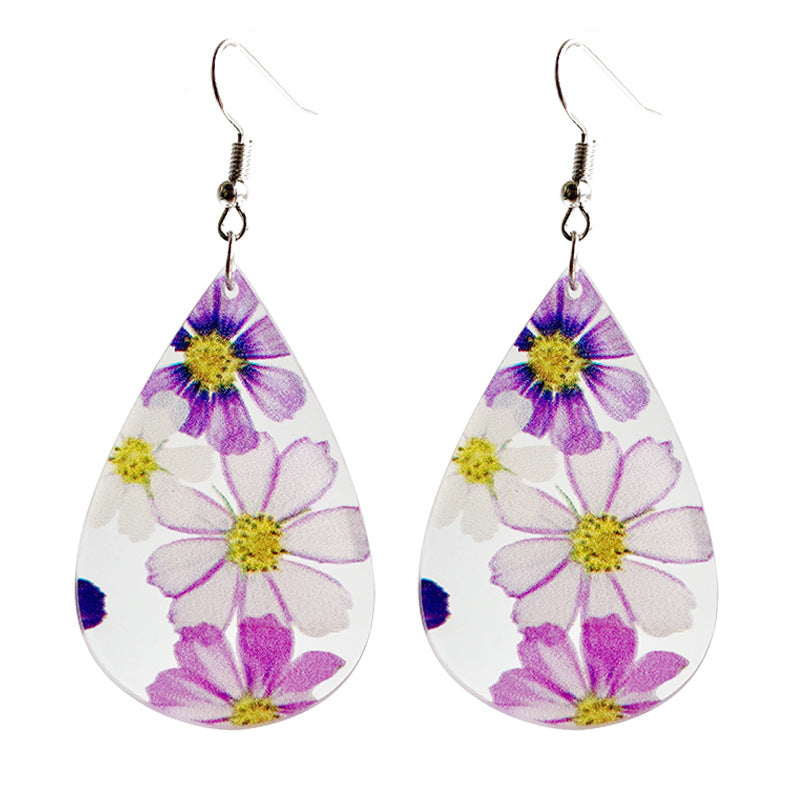 Wholesale Teacher Gift Coffee Cup Apple Acrylic Earrings Teacher's Day ACC-ES-HY026