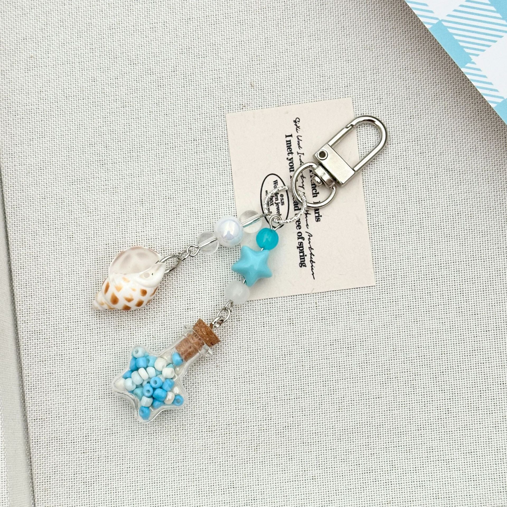 Wholesale  sea salt drift bottle keychain