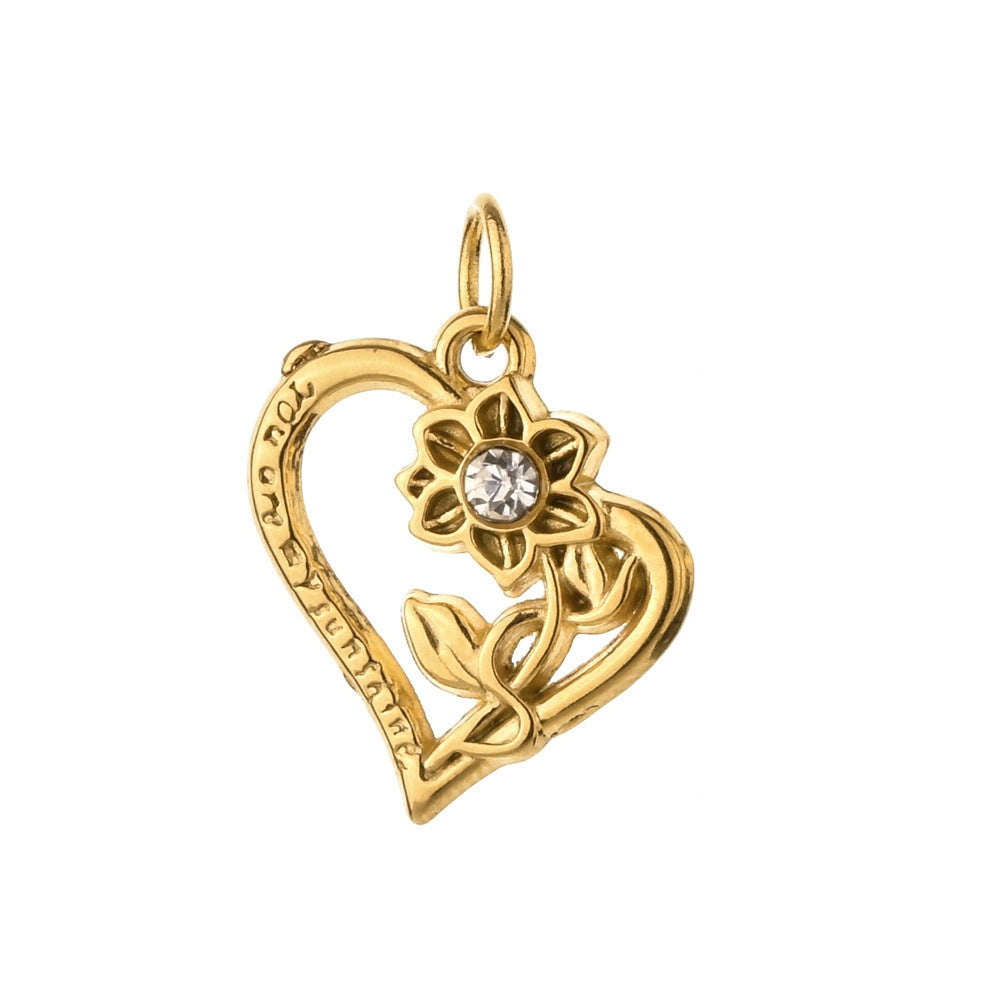 Wholesale Retro Style Heart Series Oil Dripping Colorful Stainless Steel  Charms