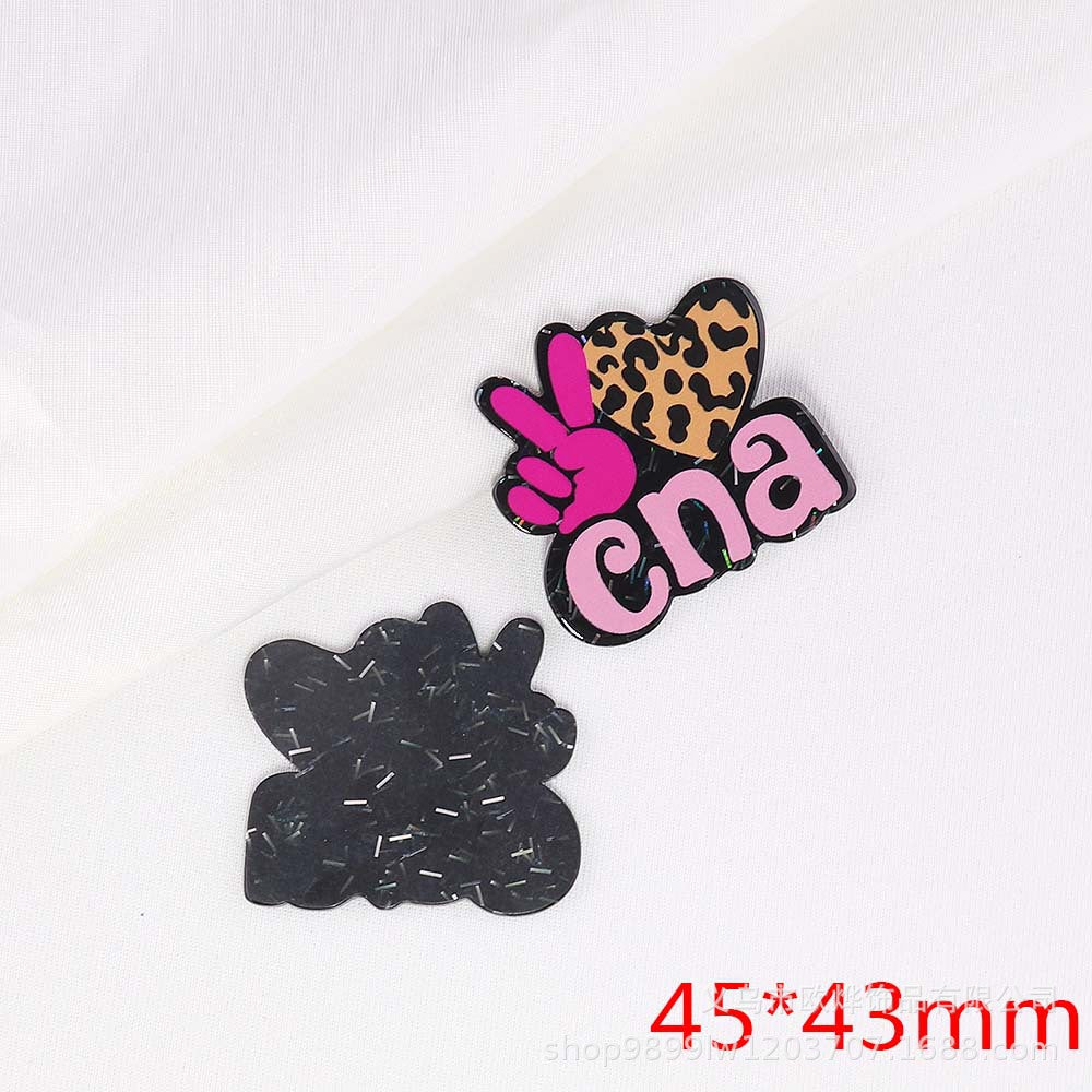 Wholesale 10pcs DIY Flatback Cartoon Acrylic Flatback Badge Reels Retractable Keychain DIY Accessories ACC-FK-OuYe009