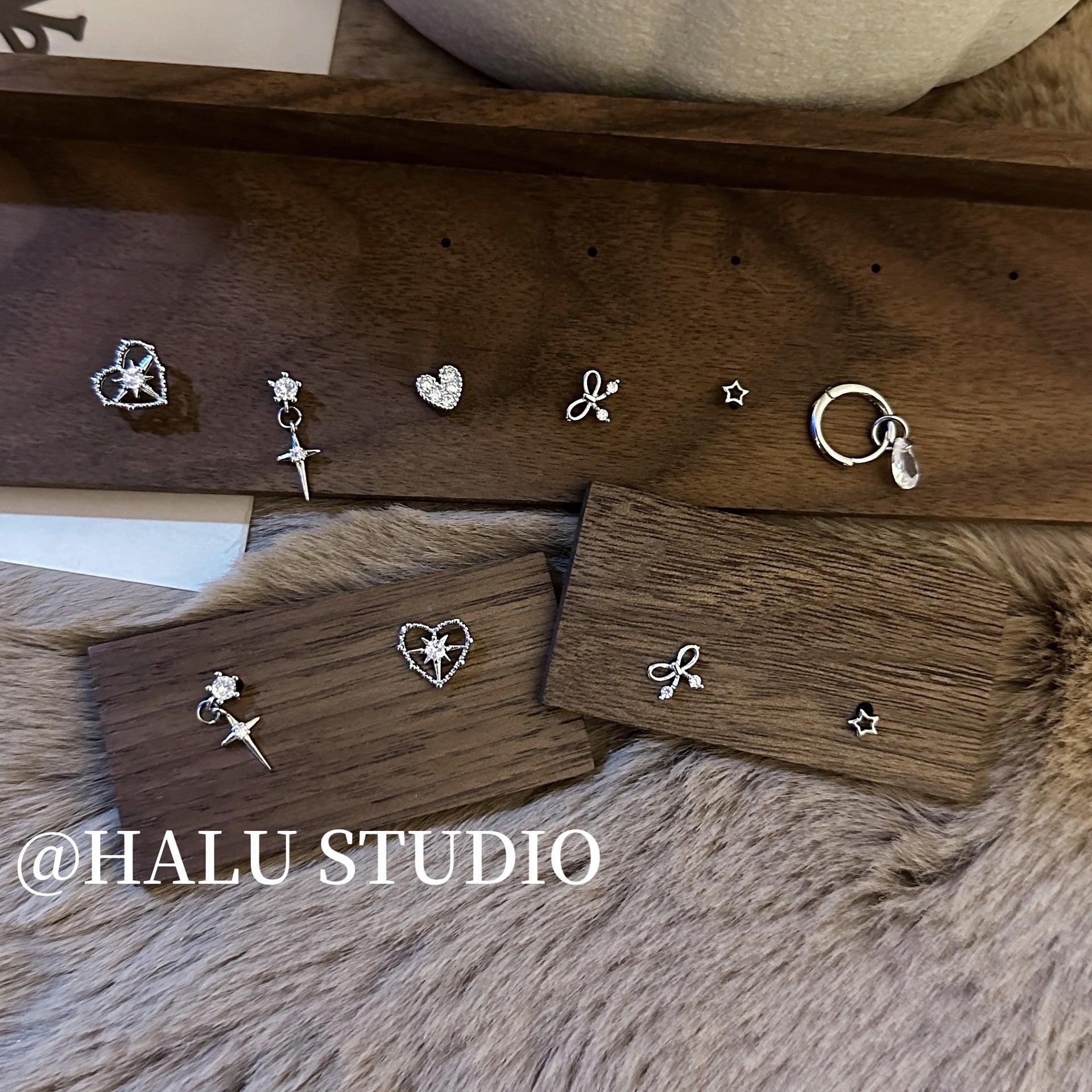 Wholesale Titanium Steel Stacking Combination Earrings