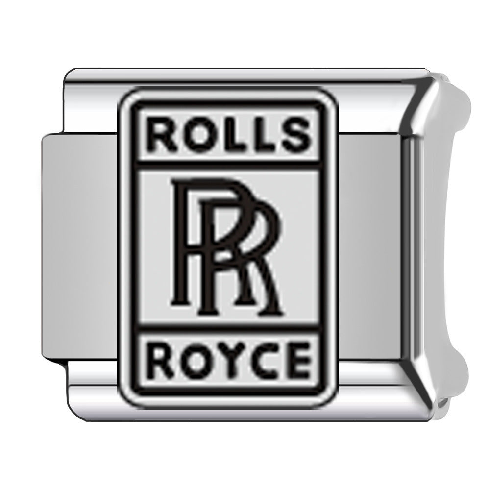 Wholesale Car Logo Stainless Steel DIY Beaded Bracelet,  Unisex Fashion Accessory for Travel Gifts