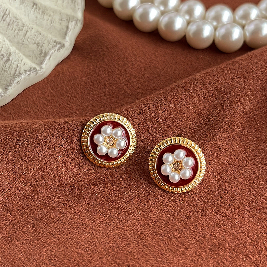 Wholesale Oil Drop Luxury Pearl Earrings