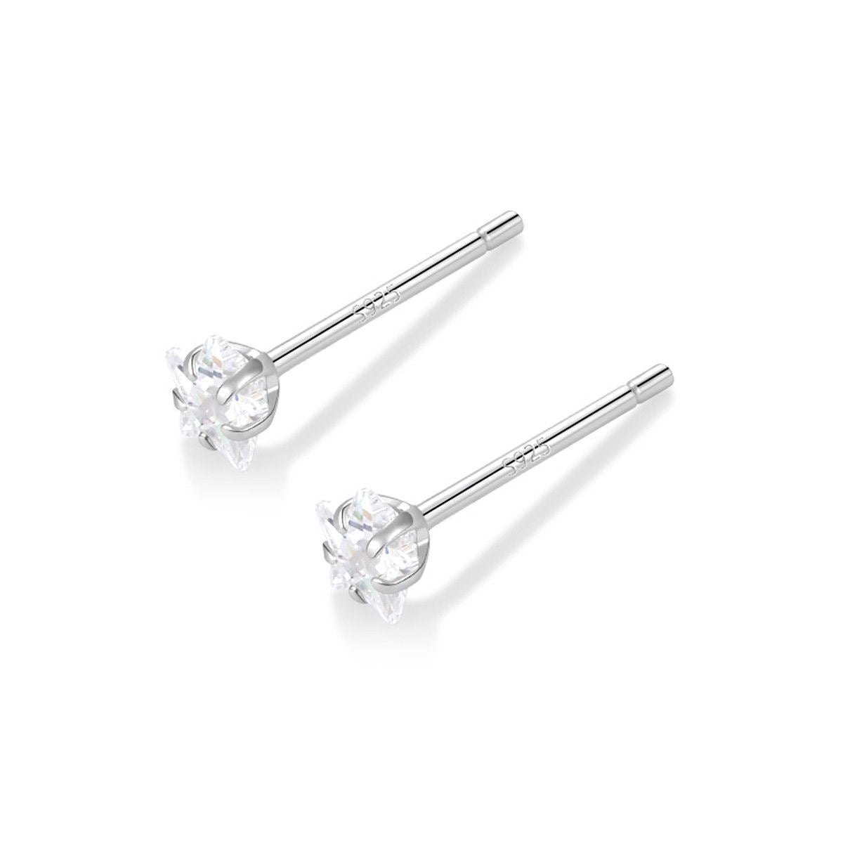 Wholesale S925 Silver Star Zircon Earrings