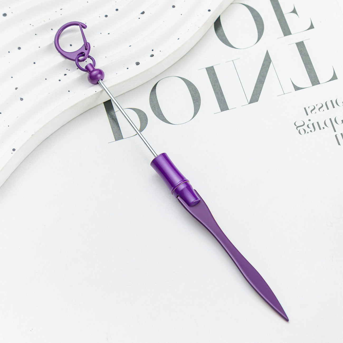 Wholesale Beadable Letter Opener Keychain Metal Paper Cutter ACC-KC-HuaH006