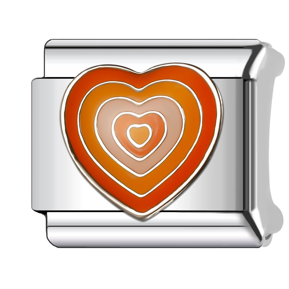 Wholesale Italian Charm Bracelet 9mm DIY Splicing Creative Pattern Stainless Steel Composable Bracelet